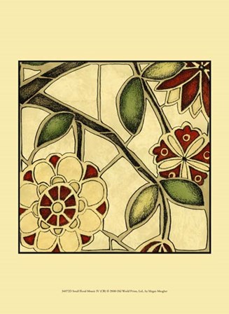 Small Floral Mosaic IV by Megan Meagher art print