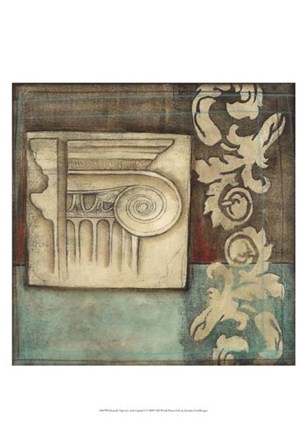 Damask Tapestry with Capital I by Jennifer Goldberger art print