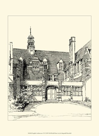 English Architecture VI by Reginald Blomfield art print