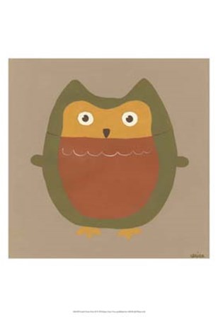 Earth-Tone Owls II by June Erica Vess art print