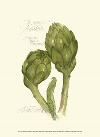 Tuscany Artichoke by Elissa Della-Piana art print