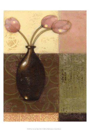 Ebony Vase with Tulips II by Norman Wyatt Jr. art print