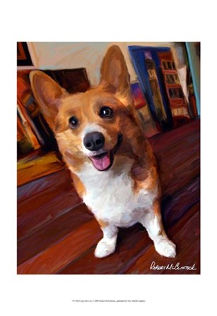 Corgi Get Low by Robert McClintock art print