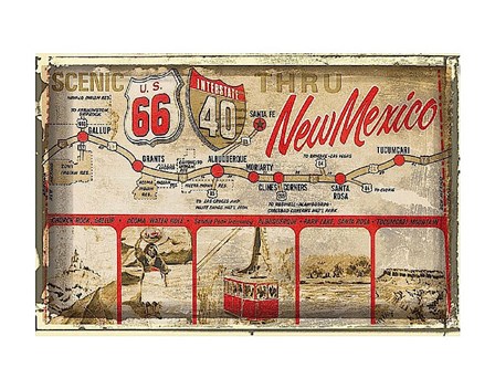 Scenic US 66 thru New Mexico art print