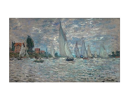 The Sailboats - Boat Race at Argenteuil, c. 1874 by Claude Monet art print