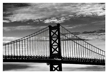 Benjamin Franklin Bridge (b/w) by Erin Clark art print