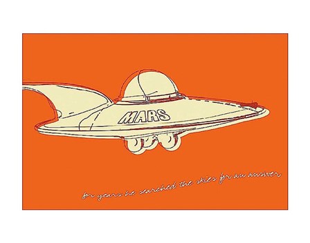 Lunastrella Flying Saucer by John W. Golden art print