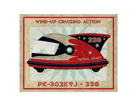 Patrol Craft 338 Box Art Tin Toy by John W. Golden art print