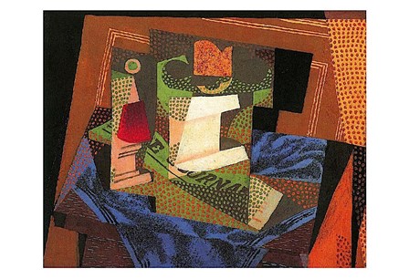 Fruit Bowl on a Tablecloth by Juan Gris art print