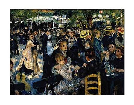 Le Moulin de la Galette 1876 by Pierre-Auguste Renoir art print