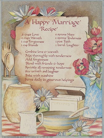 Happy Marriage Recipe by J. B. Grant art print