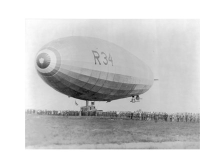 Landing of British Dirigible R-34 at Mineola, Long Island, N.Y. art print