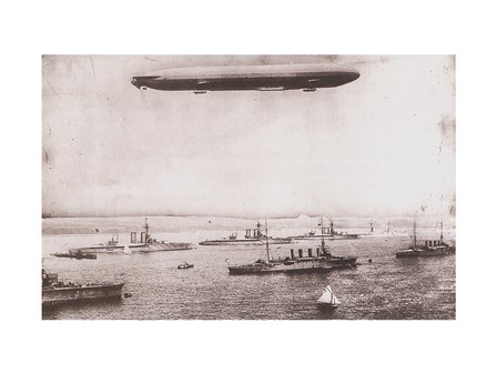 Zeppelin - B&amp;W in the air art print