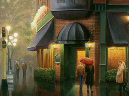 Rainy Day Pub by Leo Stans art print