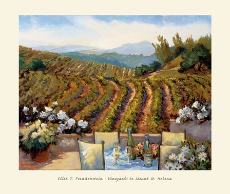 Vineyards to Mount St. Helena by Ellie Freudenstein art print
