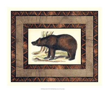 Rustic Bear by Vision Studio art print