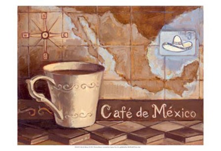 Cafe de Mexico by Theresa Kasun art print