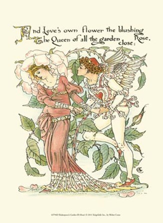 Shakespeare&#39;s Garden III (Rose) by Walter Crane art print