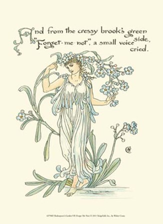 Shakespeare&#39;s Garden VII (Forget me not) by Walter Crane art print