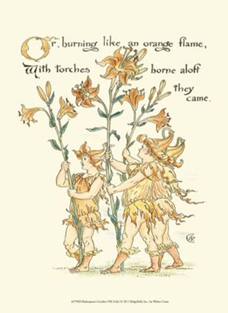 Shakespeare&#39;s Garden VIII (Lily) by Walter Crane art print