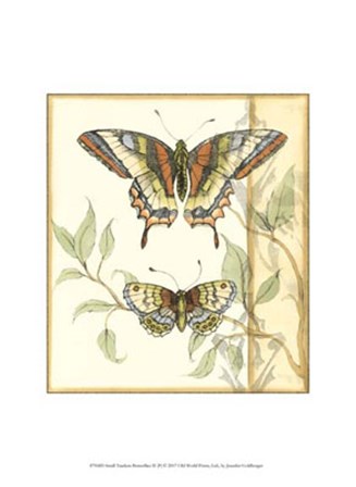 Small Tandem Butterflies II by Jennifer Goldberger art print