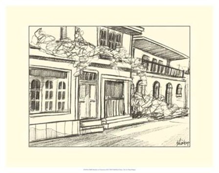 B&amp;W Sketches of Downtown III by Ethan Harper art print