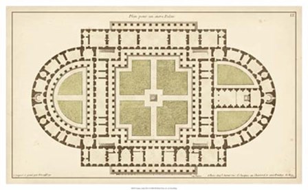 Antique Garden Plan I by Jean F. De Neufforge art print