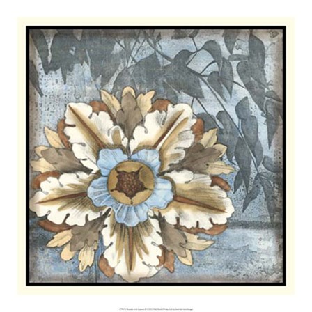 Rosette with Leaves II by Jennifer Goldberger art print