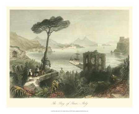 Bay of Baie, Italy by W. H. Bartlett art print