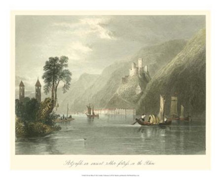 On the Rhine by W. H. Bartlett art print