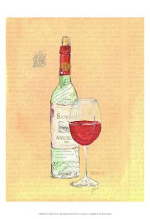 Wine Collage II by Julia Minasian art print