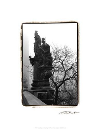 Charles Bridge in Morning Fog IV by Laura Denardo art print