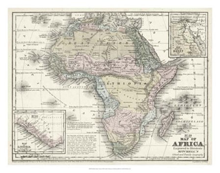 Map of Africa by Laura Mitchell art print