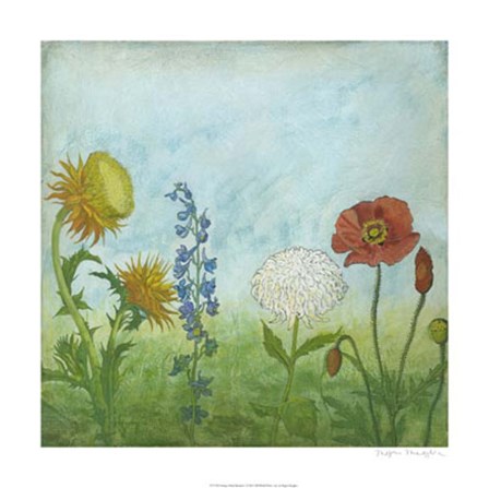 Antique Floral Meadow I by Megan Meagher art print