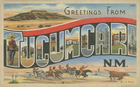 Greetings from Tucumcari art print