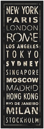 Transit World Cities I Black by IHD Studio art print