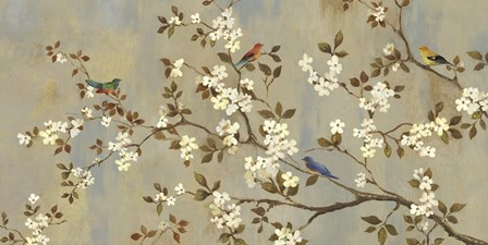 Conversation (Birds, Blossoms and Branches) by Asia Jensen art print