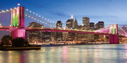 Brooklyn Bridge at Night by Image Source art print