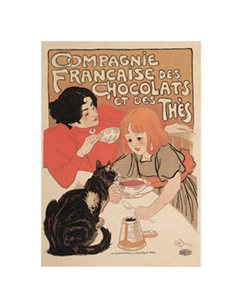 Compagnie Francaise des Chocolats by Theophile-Alexandre Steinlen art print