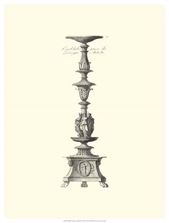 B&amp;W Antique Candlestick I by Vision Studio art print