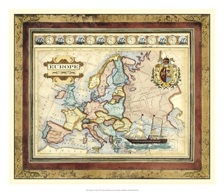 Map of Europe by Vision Studio art print