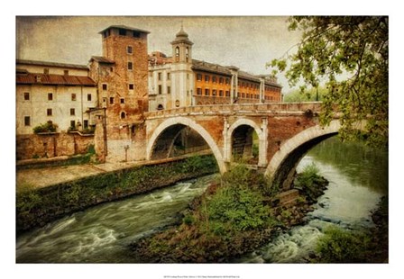 Looking West at Ponte Fabricio by Danny Head art print