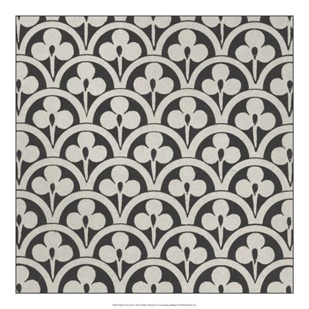 Black &amp; Tan Tile I by Vision Studio art print