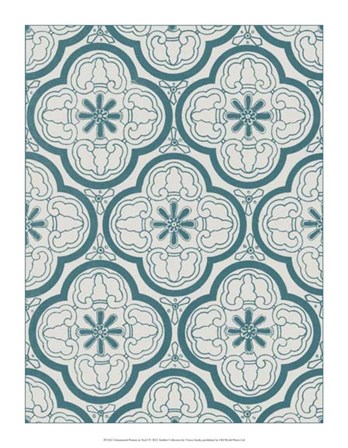 Ornamental Pattern in Teal I by Vision Studio art print