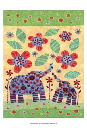 Elephant Pair by Kim Conway art print