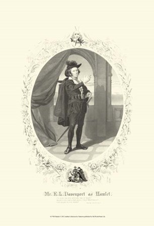 Hamlet - oval art print