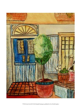 Greek Cafe III by Danielle Harrington art print