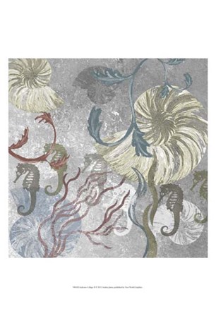 Seahorse Collage II by Andy James art print