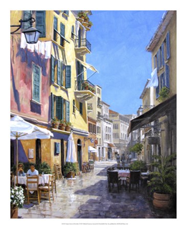 Sunny Street in Portofino by Michael Swanson art print