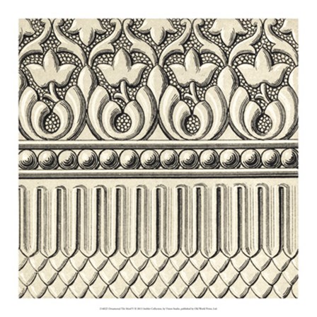 Ornamental Tile Motif V by Vision Studio art print